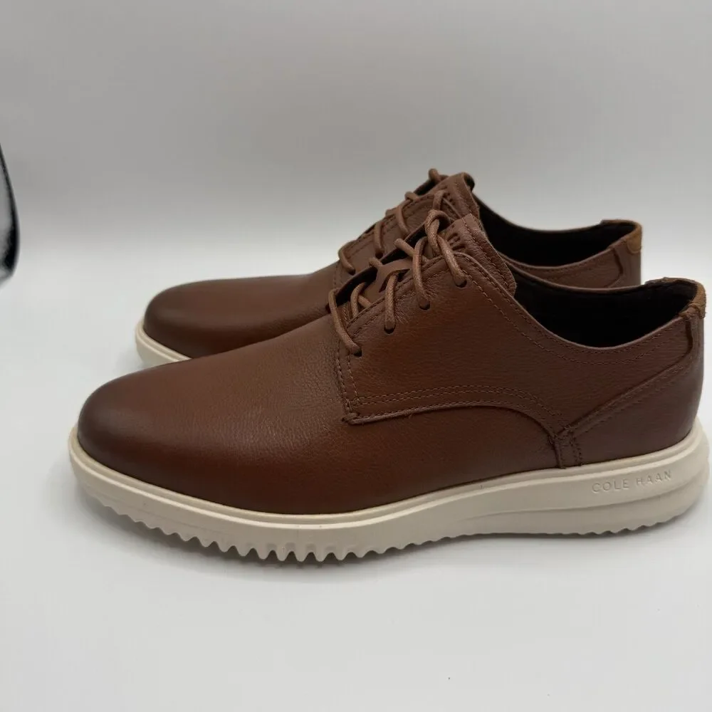 Cole Haan Plain Toe Oxford British Tan Leather Men Size 8